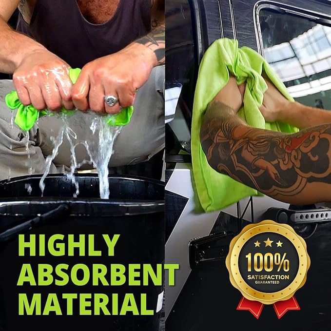 HELOMOR 3 Extra Large Microfiber Cleaning Cloths, Reusable Multi-Purpose