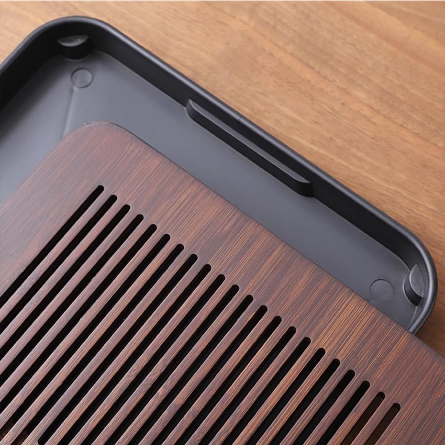 Dwysswyd 17 Inch Chinese Gongfu Bamboo Tea Tray with Water Storage for Kungfu Tea Set