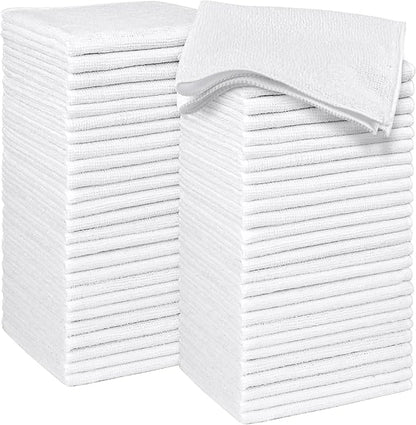 HOMEXCEL Microfiber Washcloths Towel Pack of 50, Hotel and Spa, Fast Drying