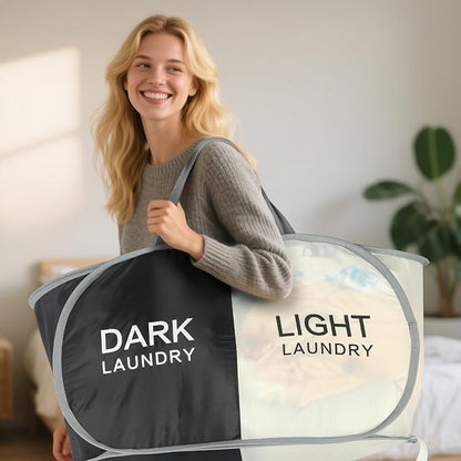 Seefoo Dual Compartment Laundry Hamper