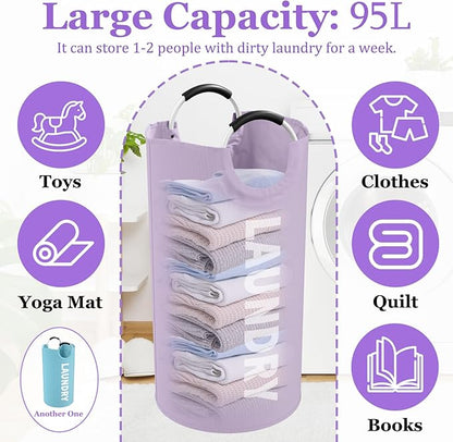 Set of 2 Collapsible Laundry Baskets
