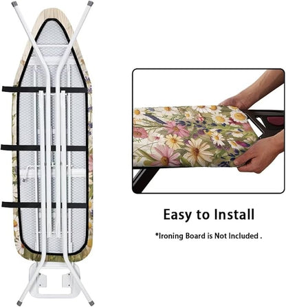 Butterfly Ironing Board Cover and Pad Floral, Non Stick Scorch and Stain