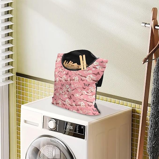 Clothespin Bag for Outdoor Laundry Clothesline and Clothes Pin Holder