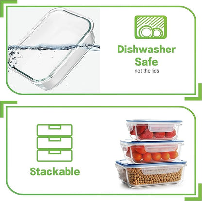 HOMBERKING Glass Food Storage Containers