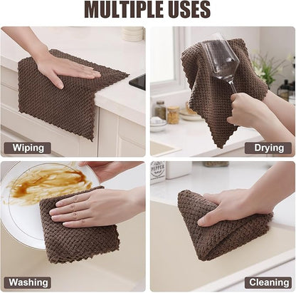 Homaxy 12 Pack Kitchen Dish Cloths, Ultra Soft and Absorbent Dish Towels