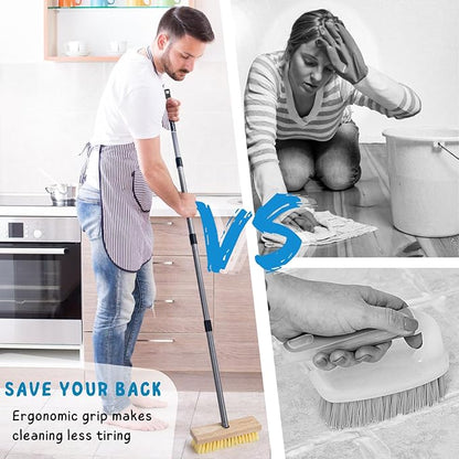 Floor Scrubber Brush with Long Handle