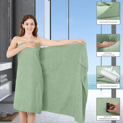 Extra Large Bath Towel Set of 4, Oversized Bath Sheet Super Soft Highly