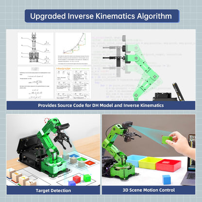 HIWONDER ROS2 ChatGPT Robotic Arm 6DOF Flexible Smart Robot Large AI Models Programming Robot Arm Kit ROS Education AI Vision & Voice Command Scene Understanding, JetArm Ultimate & Jetson Nano 4GB