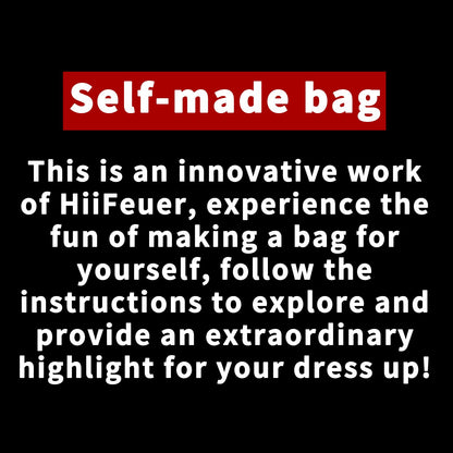 HiiFeuer Viking Craft Kits Belt Bag, Vintage DIY Kits Medieval Faux Leather Side Pack, Portable Belt Pouch for Ren Faire (Brown B)