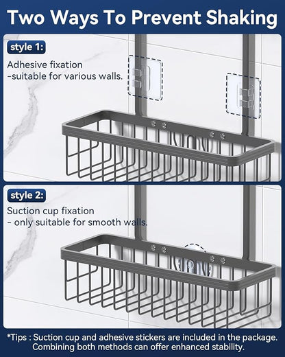 YASONIC Shower Caddy Hanging, Never Rust Shower Organizer Hanging, Aluminum