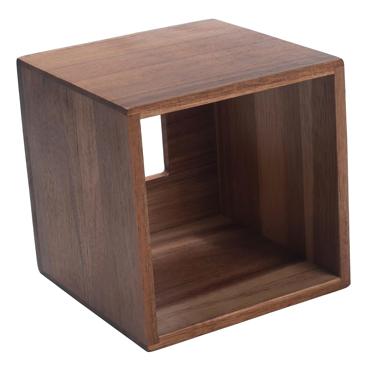 Tissue Box Cover, Square Tissue Box Holder, Acacia Wood Facial Paper Holder for Bathroom, Bedroom, Dinner Table, Office (1 Pack, 5.7 x 5.7 x 5.7 inch)
