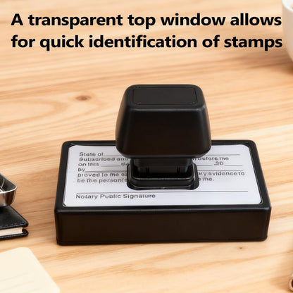 Notary Stamps,Self-Inking Notary Jurat Stamp, Acknowledgement Notary Seals for Public Supplies and Office Use,Notary Supplies That are Easy to Store