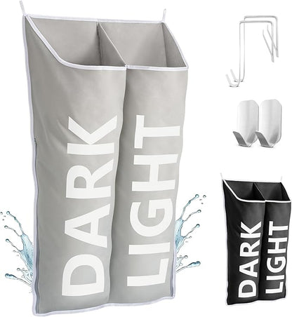 Hanging Laundry Hamper Bag XL 40x22", Space Saving over the Door Storage Bags
