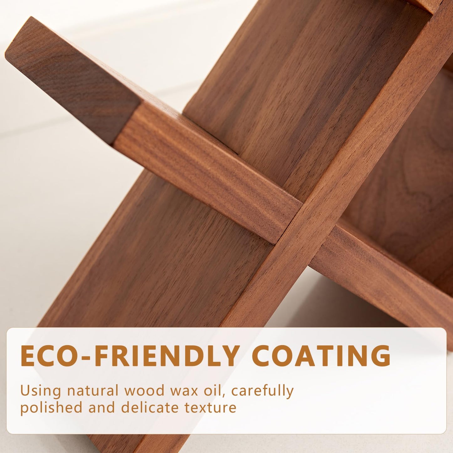 Rsuwiz Solid Oak Wine Rack Countertop, 4 Bottle Tabletop Wine Holder - No Assembly Free Standing Wood Display for Kitchen, Bar, Office, Living Room | Walnut