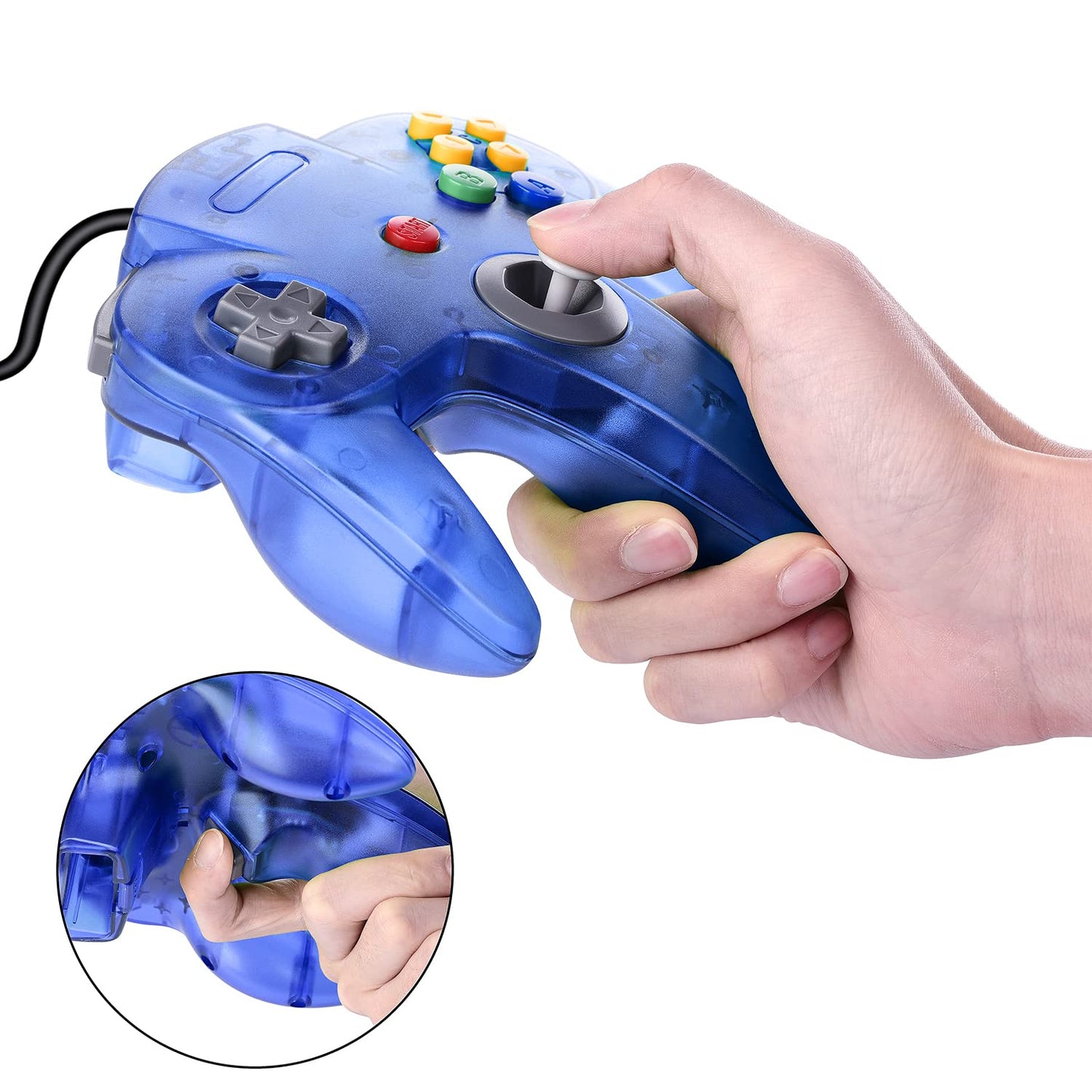 miadore 2 Packs USB Retro Controllers for N64 Gaming, PC Classic N64 Game Pad Joypad for Windows PC MAC Raspberry Pi