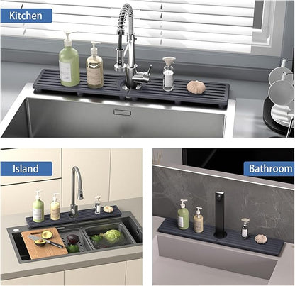 Faucet Mat for Kitchen Sink, Water Absorbent Kitchen Faucet Mat, Durable Sink