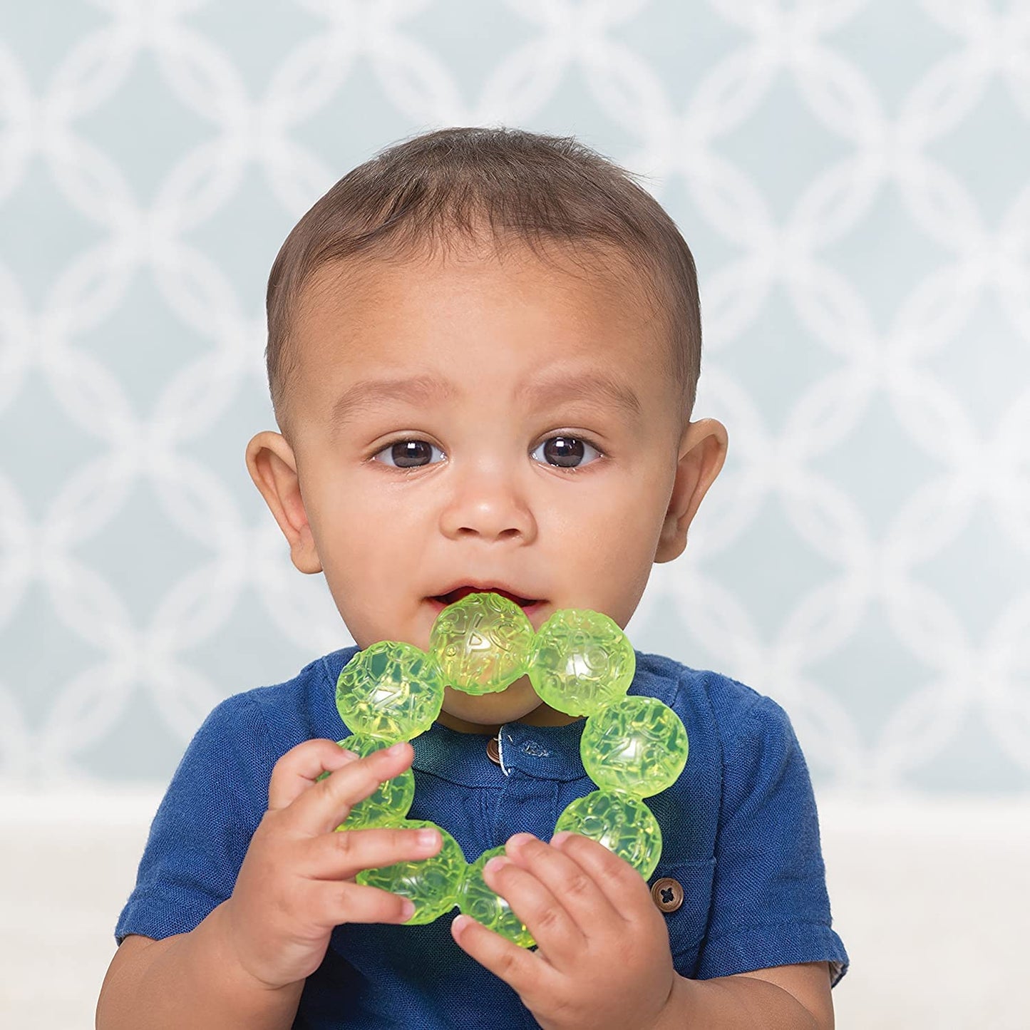Infantino Water Teethers – Sensory Exploration and Teething Relief, Cooling Relief for Teething Babies, Lime & Pink, 3-Pack