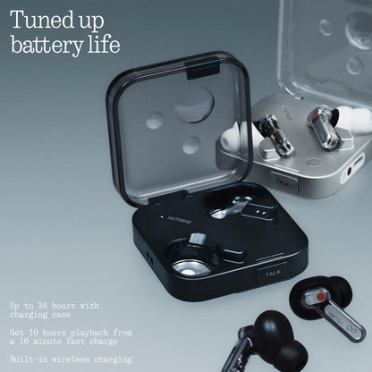 Nothing Ear (3) Wireless Earbuds Super Mic 45dB Hybrid Active Noise Cancelling Bluetooth Headphones Hi-Res 6 Mics, 12mm Dynamic Bass Boost, Dual Connect ANC Sport Ear Buds for iPhone Android, White