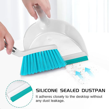 NACENA Mini Broom and Dustpan Set, Small Dust Pan and Brush Set