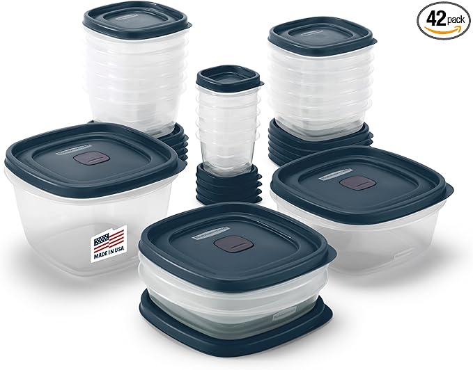 Rubbermaid EasyFindLids Food Storage Containers in Special-Edition Insignia Blue