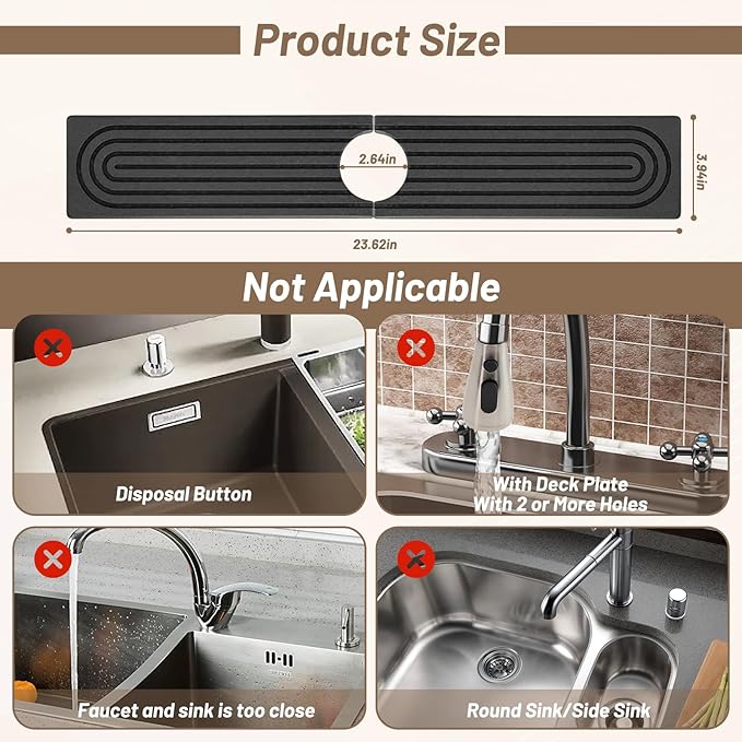 Faucet Mat for Kitchen Sink