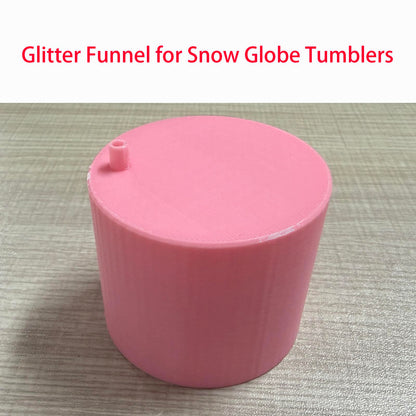 SPANSEE Glitter Funnel for Snow Globe Tumblers, Funnel for Adding Glitter to Snowglobe Cups, DIY Glitter Cup Making Tools (Cups not Included)