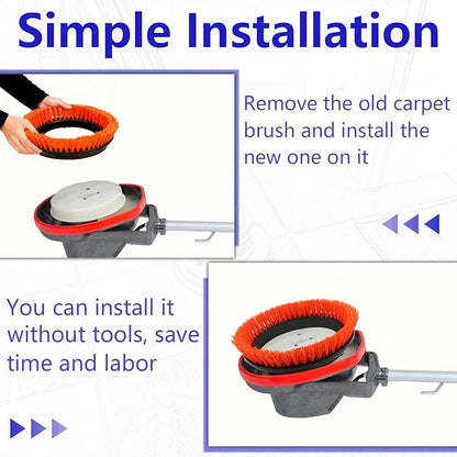 237047 Orange Commercial Tile and Resilient Floor Scrub Brush Replacement