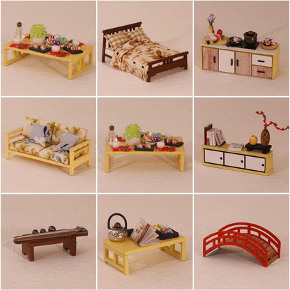 GuDoQi DIY Miniature Dollhouse Kit, Tiny House kit with Furniture, Miniature House Kit 1:24 Scale, Great Handmade Crafts Gift for Birthday Christmas Day, Villa with Courtyard