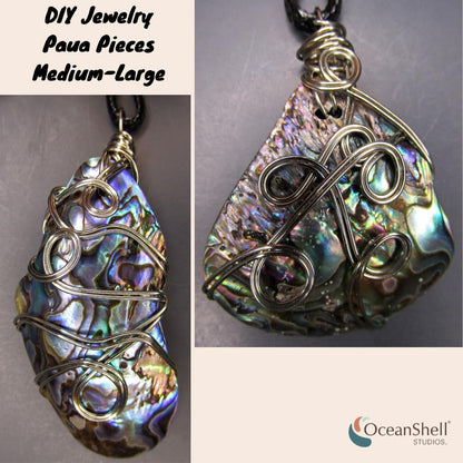 Abalone (Pāua) Shell Pieces-7.05oz Pack-for Crafts, Jewelry Making, Resin Art, Inlay, Home Decorations, Fishtank Supplies, DIY Projects - Satin, Small Size .60"- .98" (15-25 mm) 7.05oz (200grams)