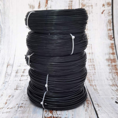 INSPIRELLE 18 Gauge 377 Feet Black Aluminum Craft Wire Bendable Metal Wire for Jewelry Craft Making