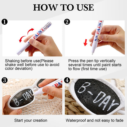 Flutesan 12 Pcs Personalized Y2k Wrap Around Sunglasses with 4 Marker for Adult DIY Rapper Glasses Costume Accessories(16 Pcs, White)
