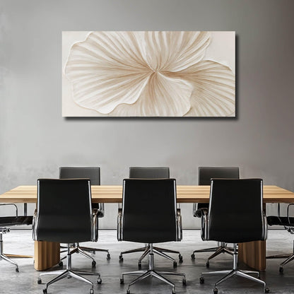 WINKAILIN White and Gold wall Art Abstract Floral Painting Modern 24x48 Artwork Minimalist Canvas for Bedroom Living Room Office Home Decoration