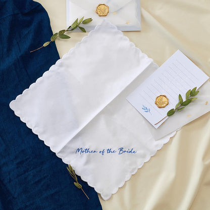 TRULIVA Wedding Gifts, Wedding Handkerchief, Mother of the Bride Gifts, Something Blue