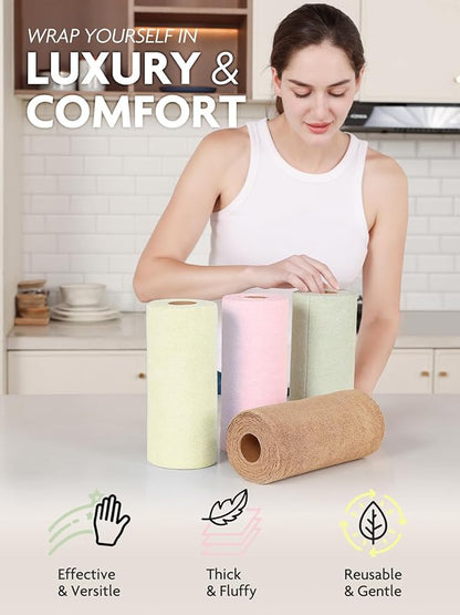 Fantasticlean Tear-Away Dish Cloth- 80 Sheets, 4 Rolls