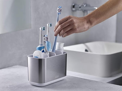 Joseph Joseph EasyStore Stainless-Steel Toothbrush Holder Bathroom Storage
