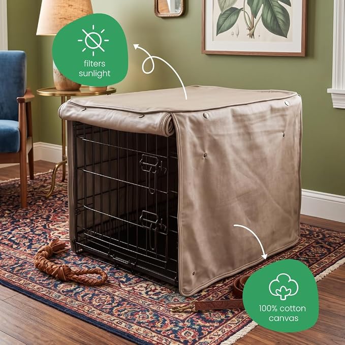 Molly Mutt Wild Horses Dog Crate Cover, 100% Cotton Canvas Cover with 2 Roll-Up Panels, Ideal for Dog or Cat Crate, Durable, Washable, and Free of Harmful Chemicals, 30" x 21" x 24"