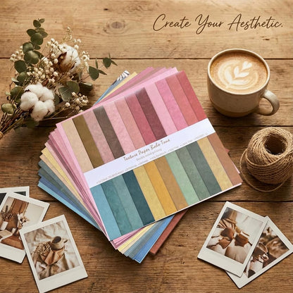 Scrapbook Paper 12x12, 24 Sheets Double-Sided Decorative Patterned, Acid-Free & Lignin-Free Scrap Book Paper for Scrapbooking, Junk Journal, Photo Album, DIY (B-Boho)