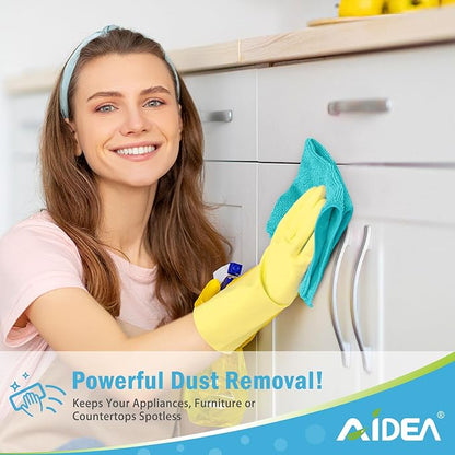 AIDEA Microfiber Cleaning Cloth-12PK, Soft Microfiber Towels