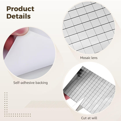 30 Sheets (4500 Pcs) Silver Disco Mirror Tiles, Self Adhesive Mosaic Tiles 5.9 x 3.9 x 0.2 in/15 x 10 x 0.5 cm, Real Glass Reflective Sheets for Disco Ball Decor, DIY Craft Party Decoration