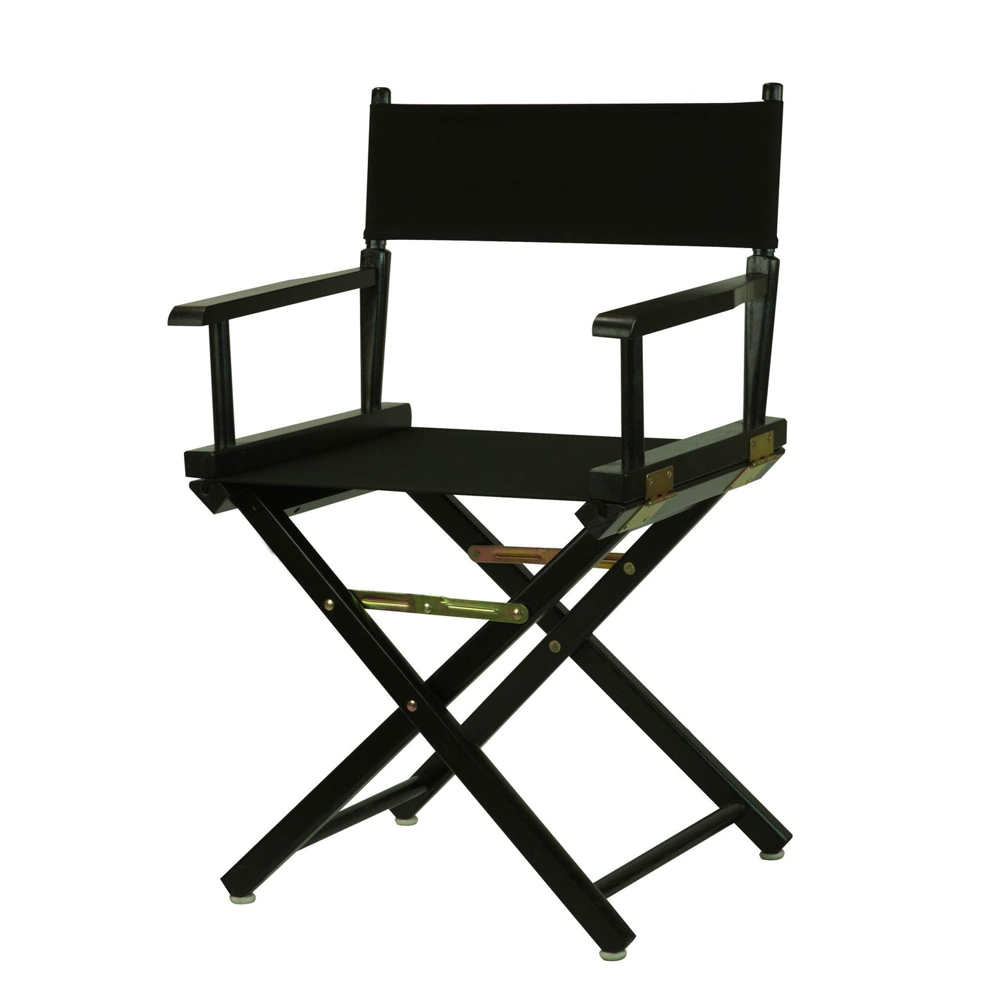 Casual Home Director's Chair,Black Frame/Black Canvas,18" - Classic Height