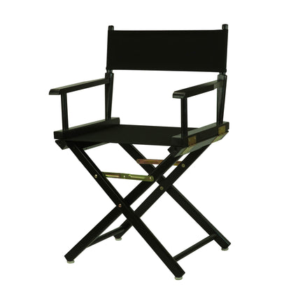 Casual Home Director's Chair,Black Frame/Black Canvas,18" - Classic Height