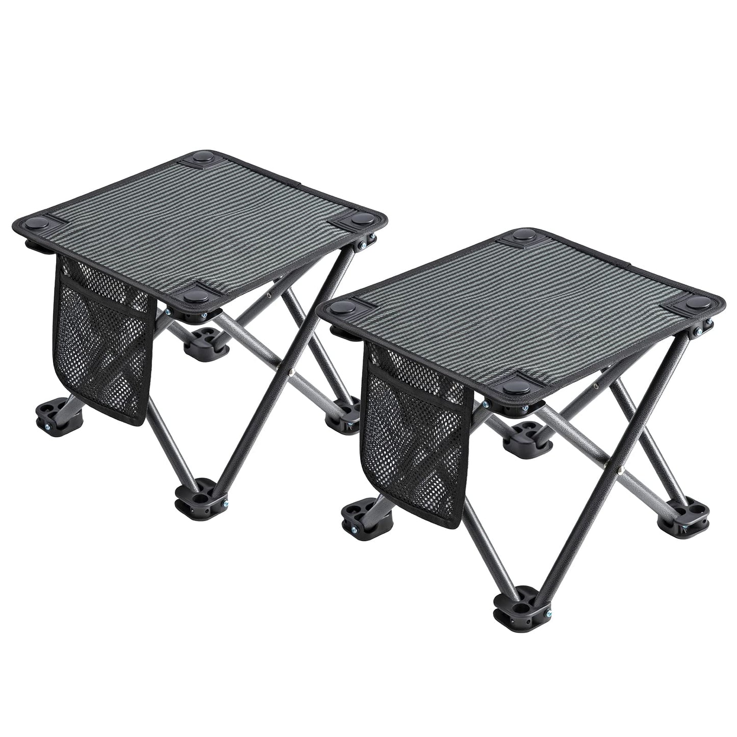 KingCamp 2 Pack Camping Stool Small Portable Folding Stool Mini Lightweight Backpacking Chair for Outdoor Camping Hiking Fishing Traveling Picnic