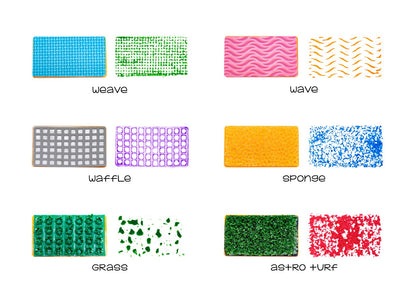 Hygloss Products Kids Arts and Crafts Sponge Stamps Textured Foam Stampers for Painting, 6 Fun Designs, for Classrooms and at Home, Each Measures 1 7/8 x 3 1/4 inches (6-Pack)