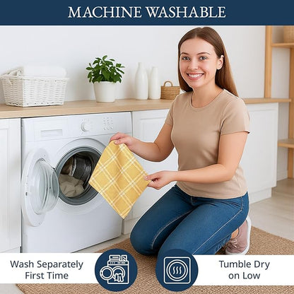 LANE LINEN Cotton Kitchen Towels Set, Quick-Drying Dish Towels