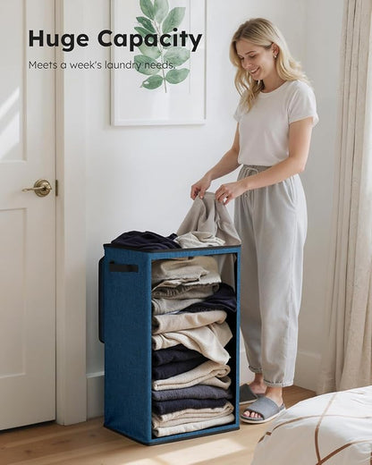 SOLEDI Laundry Hamper with Lid 90L Large & Tall Collapsible Laundry Basket