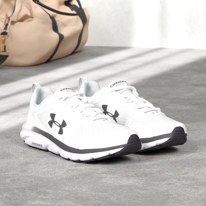 Under Armour Mens Charged Assert 9 Road Running Shoe, White (108 Black, 14 US