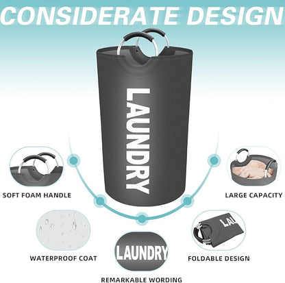 StorageRight 90L Large Laundry Basket, Laundry Hamper, Dirty Clothes Hamper