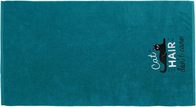 DAN RIVER Dog Towel - Pack of 1, 100% Cotton, 20x40, Ultra Soft 450 GSM, Super Absorbent & Quick Drying Towel for Dogs, Cats, and Other Pets, Teal.
