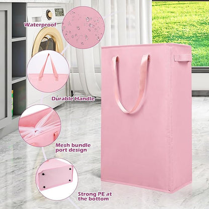 Odonata Slim Laundry Hamper Handles Collapsible Laundry Basket Thin Dirty
