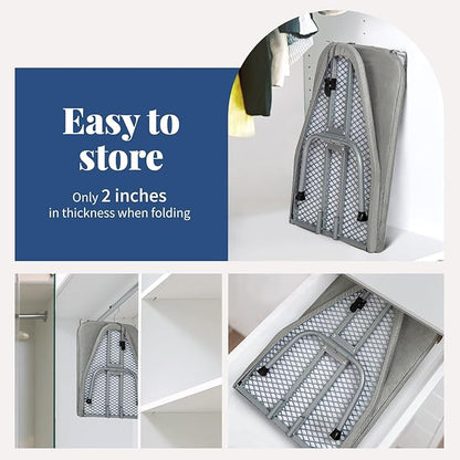 Tabletop Ironing Board with Iron Rest, Small Ironing Board Foldable with Heat